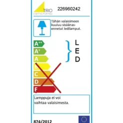 LED-seinävalaisin ulos Trio Trent 50x140x70mm, antrasiitti