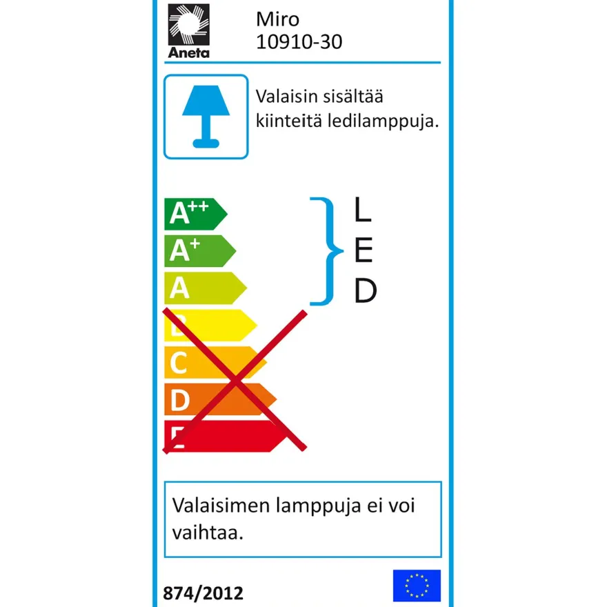 LED-tauluvalaisin Aneta Lighting Miro, himmentimellä, antiikki