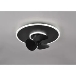 LED-tuuletinplafondi Trio Nybro, musta, Verkkokaupan poistotuote