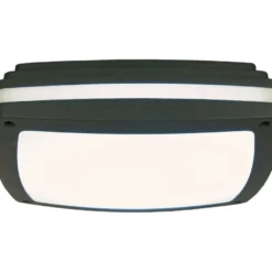 LED-ulkokattoplafondi Aneta Lighting Quadro, 30x30cm, IP54, tummanharmaa/valkoinen