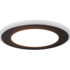 LED-upotettava plafondi Trio Aura, 15 cm, mattamusta