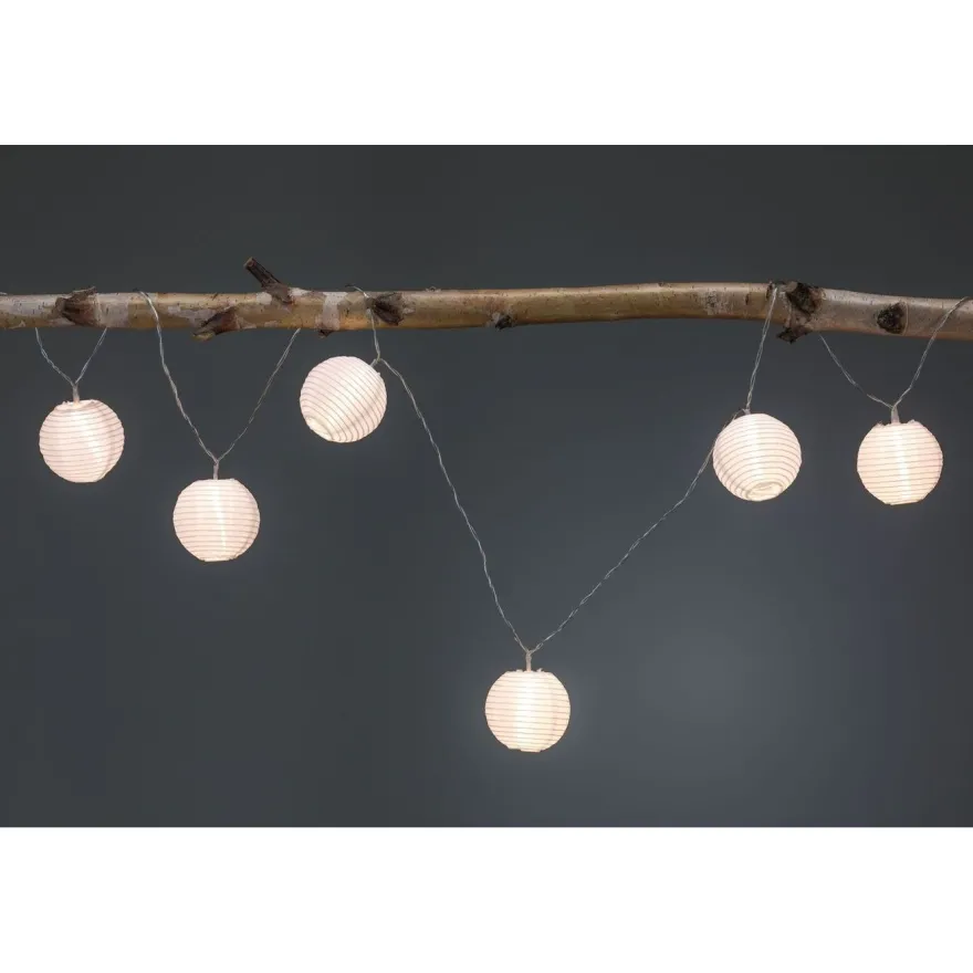 LED-valoketju Paulmann Fairy lights, IP44, 3.6m, 3000K, paristokäyttöinen, valkoinen