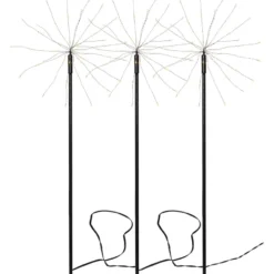 LED-valokoriste Star Trading Firework Outdoor, 3-osainen, musta