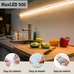 LED-valonauha Paulmann MaxLED 500, 2.5m, IP44, 16W, 470lm/m, säädettävä värilämpötila