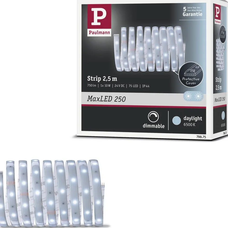 LED-valonauha Paulmann MaxLED 250, IP44, 240lm/m, 6500K, eri kokoja