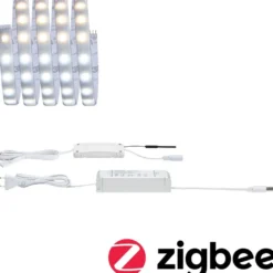 LED-valonauha Paulmann MaxLED 500, Smart Home Zigbee 3.0, aloituspakkaus, 1.5m, IP44, 9W, 510lm/m, 60LEDs/m, 20VA, säädettävä värilämpötila