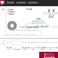 LED-valonauha Paulmann SimpLED Power, 1060lm/m, 4000K, eri kokoja