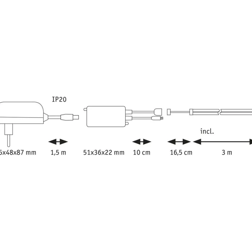 LED-valonauha Paulmann SimpLED Full-Line COB, 330lm/m, 840LEDs/m, RGB, 24VA, eri kokoja