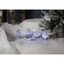 LED-valosarja Star Trading Crystalo, pingviinit, 130cm
