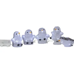LED-valosarja Star Trading Crystalo, pingviinit, 130cm