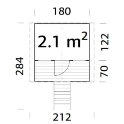 Leikkimökki Palmako Toby, 2,1m²
