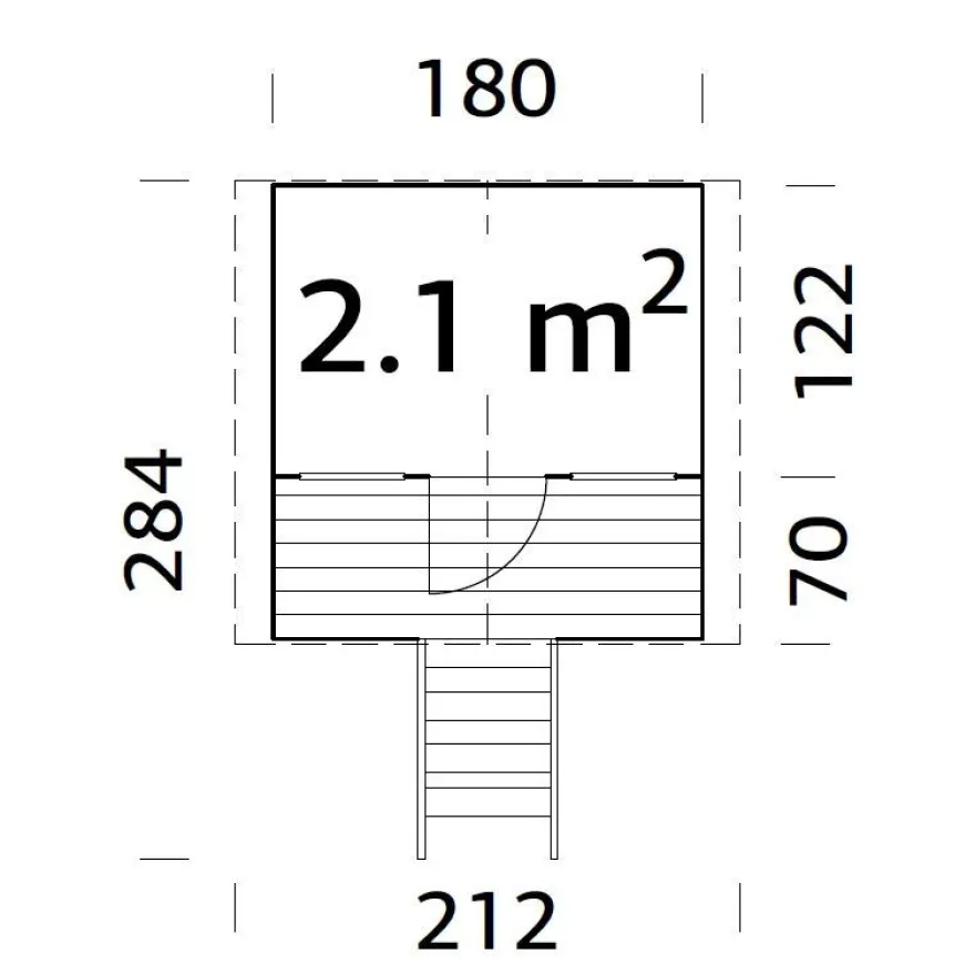 Leikkimökki Palmako Toby, 2,1m²