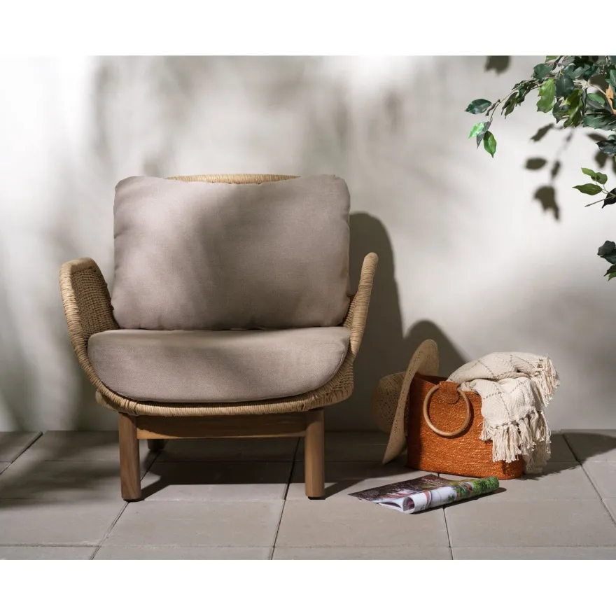 Lepotuoli Brafab Lily, ruskea/beige