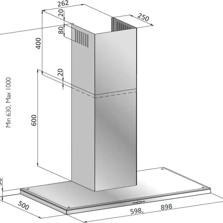 Liesikupu Slim Deluxe SLW9852S, 90cm, musta
