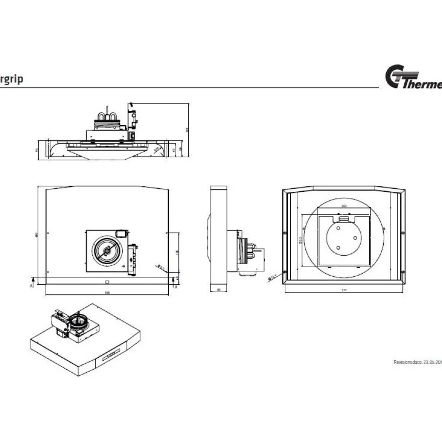 Liesikupu Thermex Airgrip 598/80mm, musta