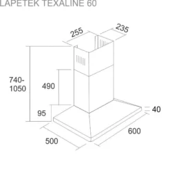 Liesituuletin Lapetek Texaline 60, seinälle, rst