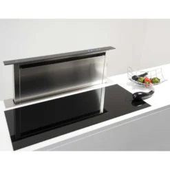 Liesituuletin S-DD2/86TC, pöytätasoon asennettava 90cm, musta lasi