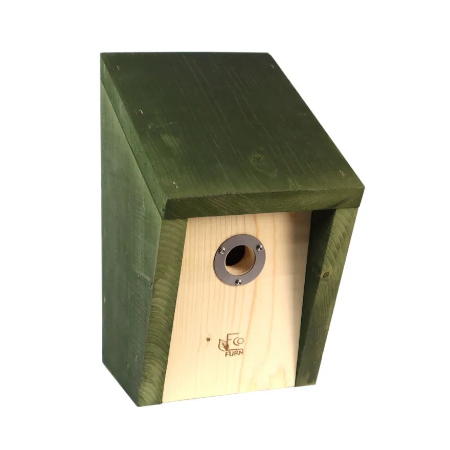 Linnunpönttö EcoFurn Pönttö 28, puu, metsänvihreä