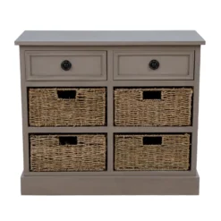 Lipasto Home4You Kent, korilaatikoilla, 76x33x66cm, harmaa