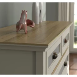 Lipasto Linento Furniture FRN-21013, 110x131cm, kerma/ruskea/harmaa