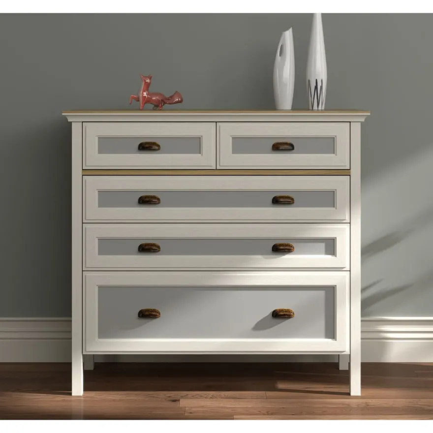 Lipasto Linento Furniture FRN-21013, 110x131cm, kerma/ruskea/harmaa