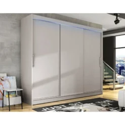 Liukuovivaatekaappi Nomla ASTON / DASTO II, LED-valaistuksella, 250x215cm