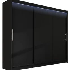 Liukuovivaatekaappi Nomla ASTON / DASTO II, LED-valaistuksella, 250x215cm