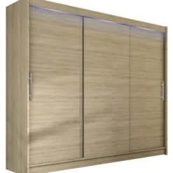Liukuovivaatekaappi Nomla ASTON / DASTO II, LED-valaistuksella, 250x215cm