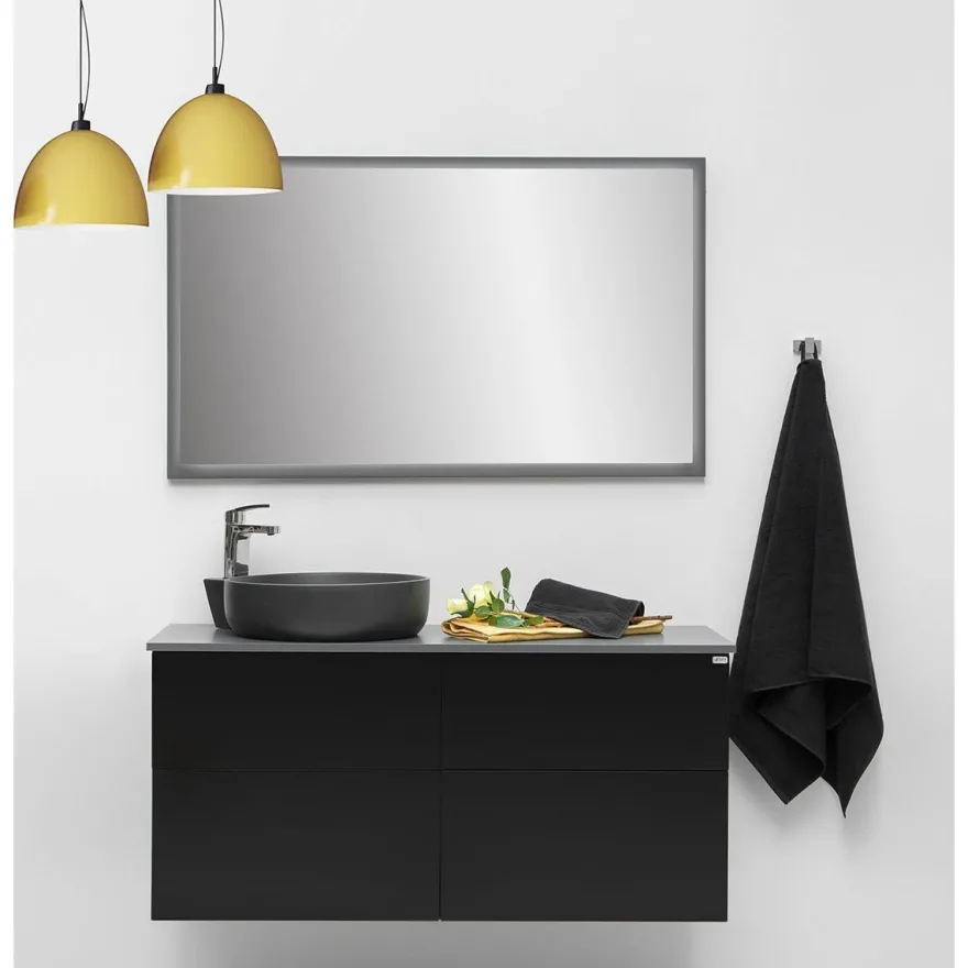 Malja-allas 4AQUA Cristal, 450x520 mm, musta