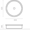 Malja-allas Bathco Belted, Ø420mm, mattavalkoinen