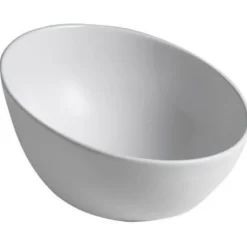 Malja-allas Interia Dome Obliquo, ø445mm, keraaminen, valkoinen