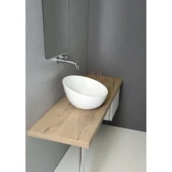Malja-allas Interia Dome Obliquo, ø445mm, keraaminen, valkoinen