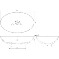Malja-allas Interia Formigo, 600x400x145 mm, ruskea