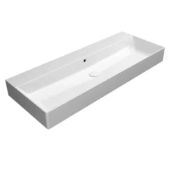 Malja-allas Interia Kube X 120x47cm, ei hanareikää, ExtraGlaze-pinnoite, valkoinen