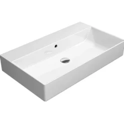 Malja-allas Interia Kube X 80x47cm, ei hanareikää, ExtraGlaze-pinnoite, valkoinen