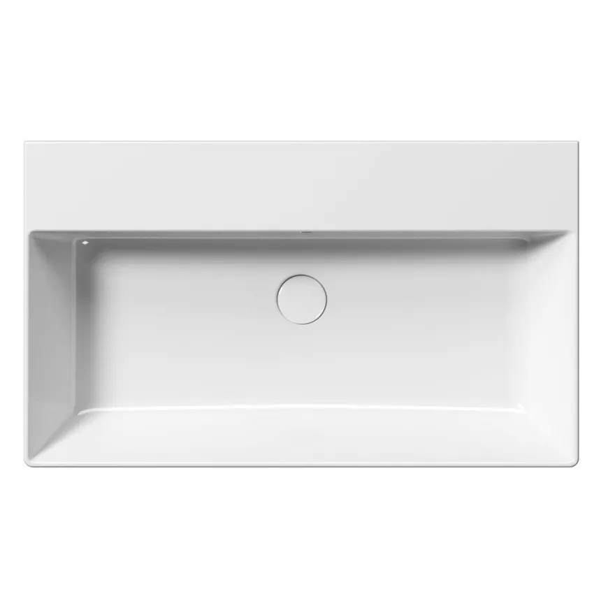 Malja-allas Interia Kube X 80x47cm, ei hanareikää, ExtraGlaze-pinnoite, valkoinen