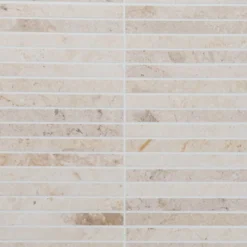 Marmorimosaiikki Qualitystone Crema Light, kiiltävä, verkolla, 305 x 305/15 x 151 mm