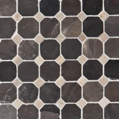 Marmorimosaiikki Qualitystone Classic Gray-White, verkolla, 50x50/10x10 mm