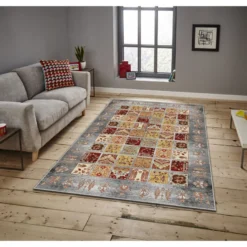 Matto Linento ASR CRPT-134, 160x230cm, harmaa/punainen