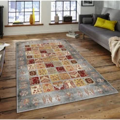 Matto Linento ASR CRPT-134, 160x230cm, harmaa/punainen