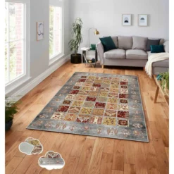 Matto Linento ASR CRPT-134, 160x230cm, harmaa/punainen