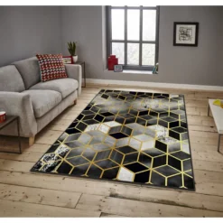 Matto Linento ASR CRPT-92, 160x230cm, musta/kulta