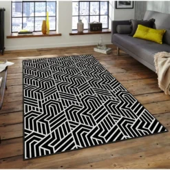 Matto Linento ASR CRPT-120, 160x230cm, mustavalkoinen