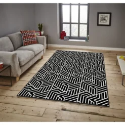 Matto Linento ASR CRPT-120, 160x230cm, mustavalkoinen