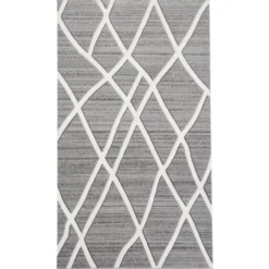 Matto Linento Basalt, 120x170cm, harmaa/valkoinen