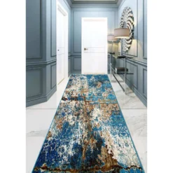 Matto Linento Belost, 80x300cm, sininen