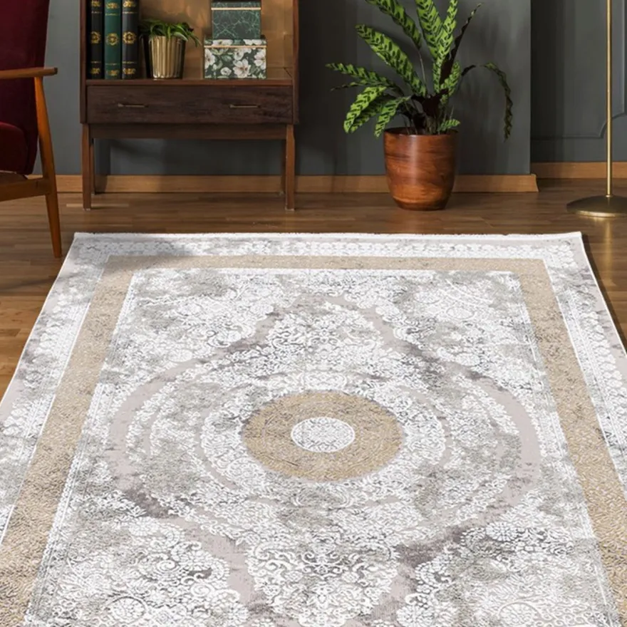 Matto Linento Helli, 200x290cm, harmaa/beige