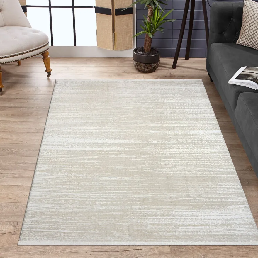 Matto Linento Jasmine 1452 beige/valkoinen, eri kokoja
