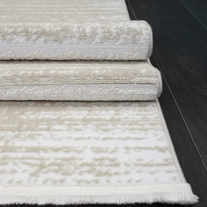 Matto Linento Jasmine 1452 beige/valkoinen, eri kokoja