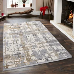 Matto Linento Notta, 140x200cm, harmaa/beige